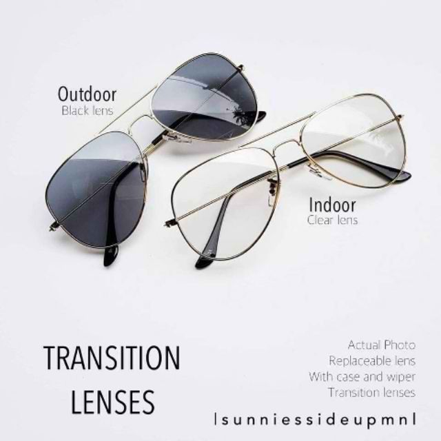 Aviator store transition glasses