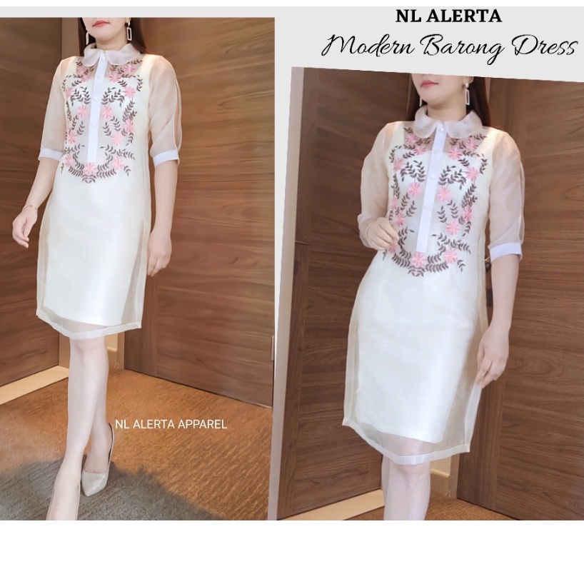 MODERN FILIPINIANA BARONG DRESS FOR WOMEN INDIVIDUAL SELLING Shopee Philippines