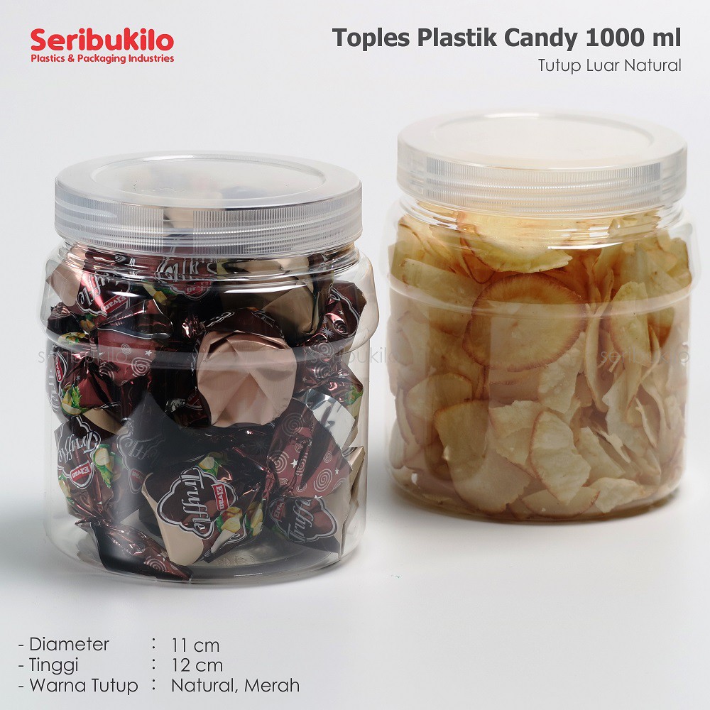 1liter Plastic Jars / Candy Plastic Jars / 1000 ml Natural Plastic Jars