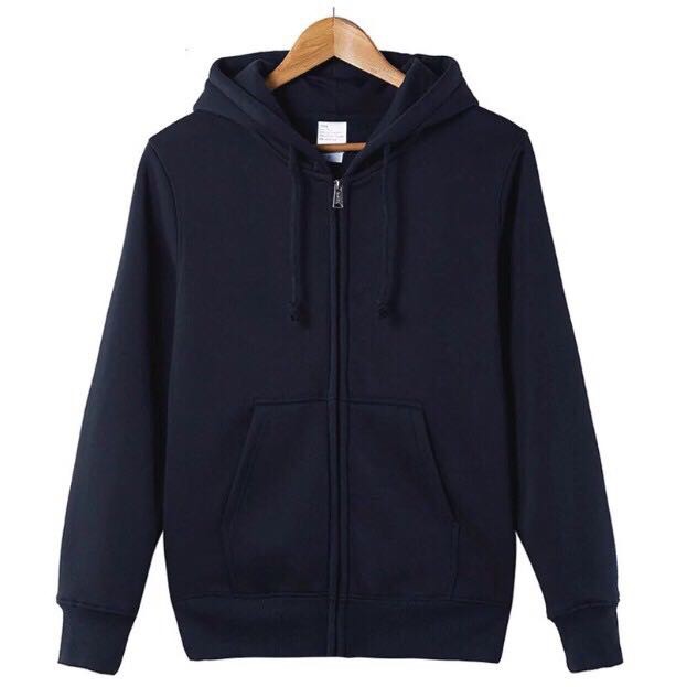 Plain Hoodie Jacket With Zipper/Unisex 10 Colors | Shopee Philippines