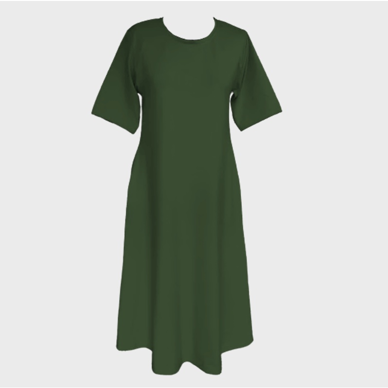 U N I Q L O quality HALF SLEEVE A LINE DRESS with two side pockets 100%  cotton | Shopee Philippines