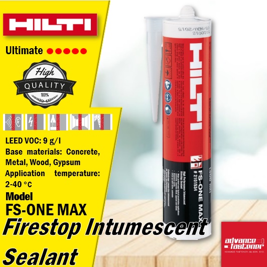 Hilti FSONE MAX Firestop Intumescent Sealant (Small Bottle) 【Firestop