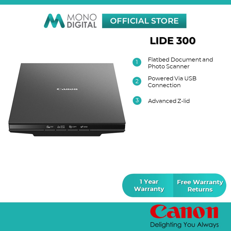 Canon LIDE 300 Fast and Compact Flatbed Document and Photo Scanner