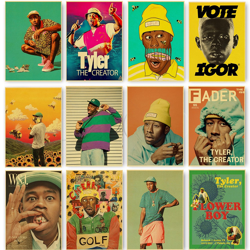 Tyler The Creator Flower Boy Band Music Cover Hip Hop Rapper Star Retro ...