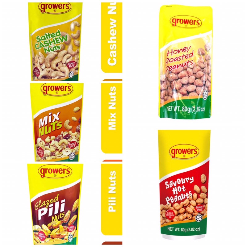 Growers Mix Nuts/Savoury Hot Peanuts 80g Shopee Philippines