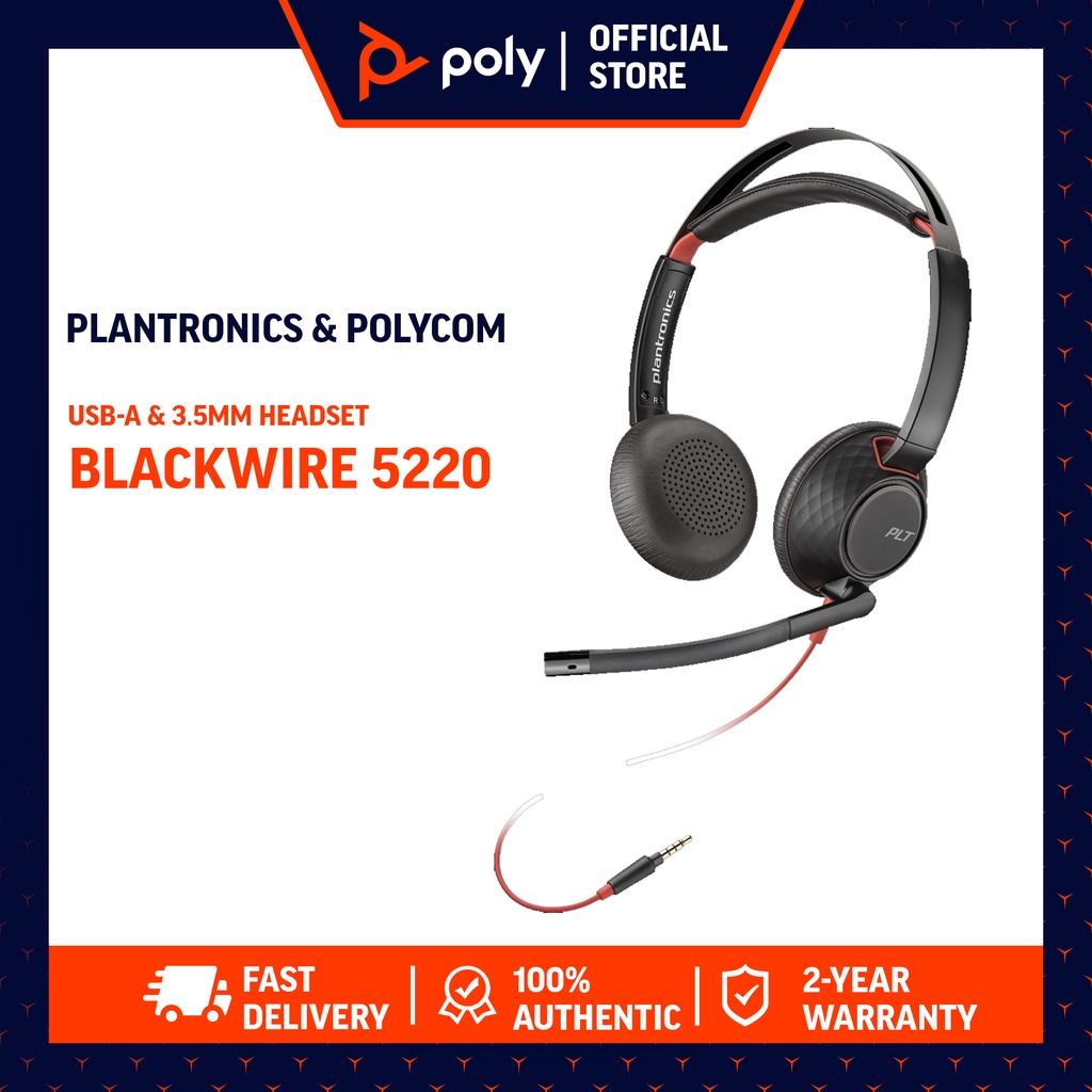 Plantronics blackwire c5220 stereo deals usb pc headset