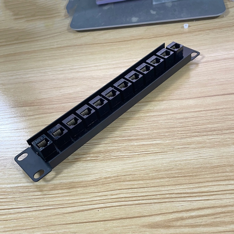 BT 12 Port Straight-through CAT6 Patch Panel RJ45 Cable Adapter ...