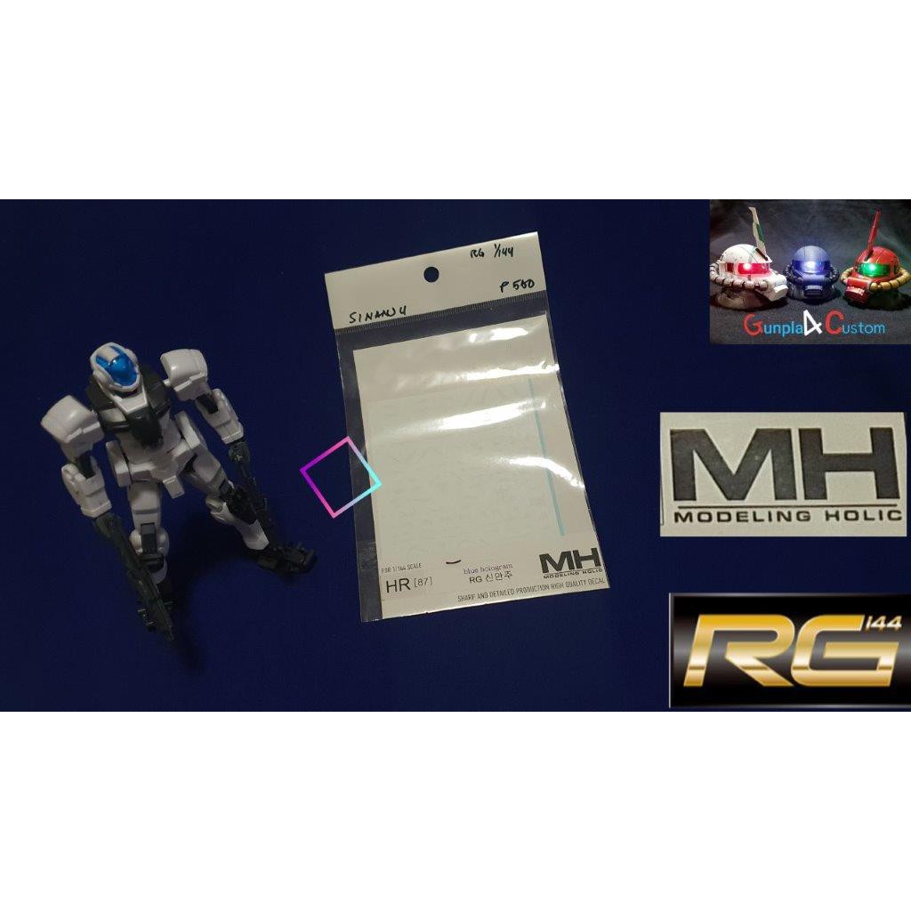 Gundam Waterslide Decals for RG 1/144 Sinanju Blue Hologram Shopee