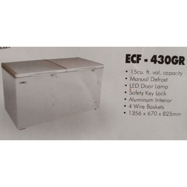Eurotek double door chest type freezer 15cuft 20cuft 26cuft Shopee