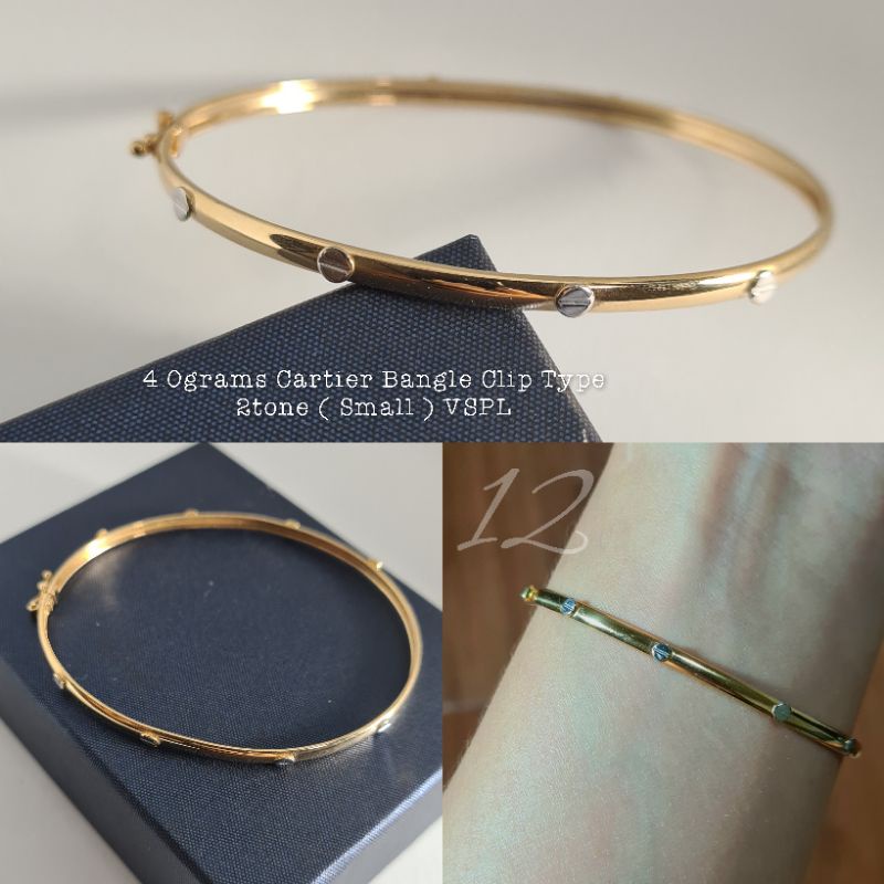 Cartier clip type bangle sale