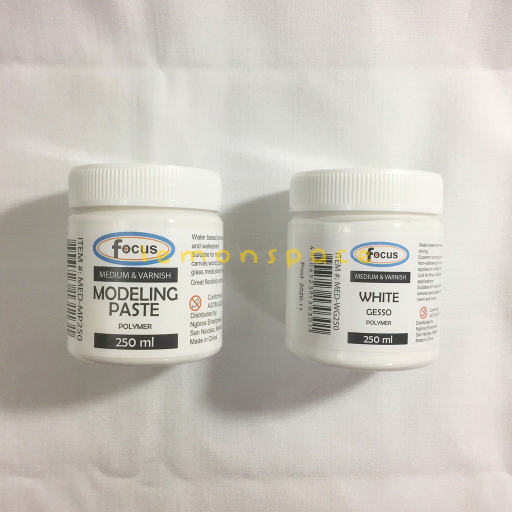Focus Modeling Paste and Gesso White Polymer 100ml 250ml for acrylic