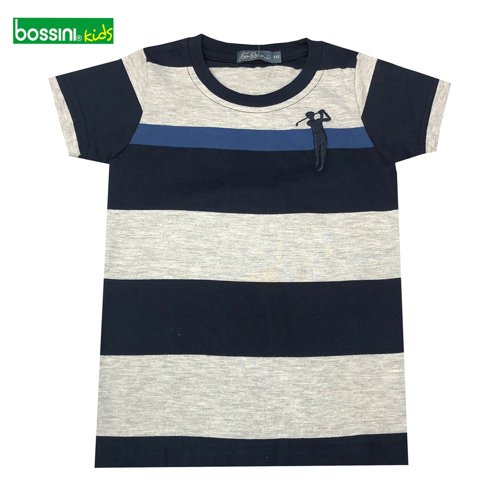Bossini Kids' Striped Tshirt With Embroidered Logo Shopee Philippines