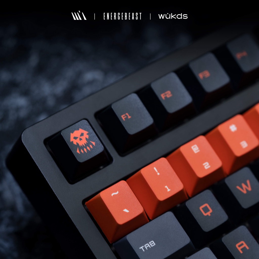 WUKDS ENERGE BEAST Keycaps 143 Keys PBT Dye-Sublimation Keycaps Cherry ...