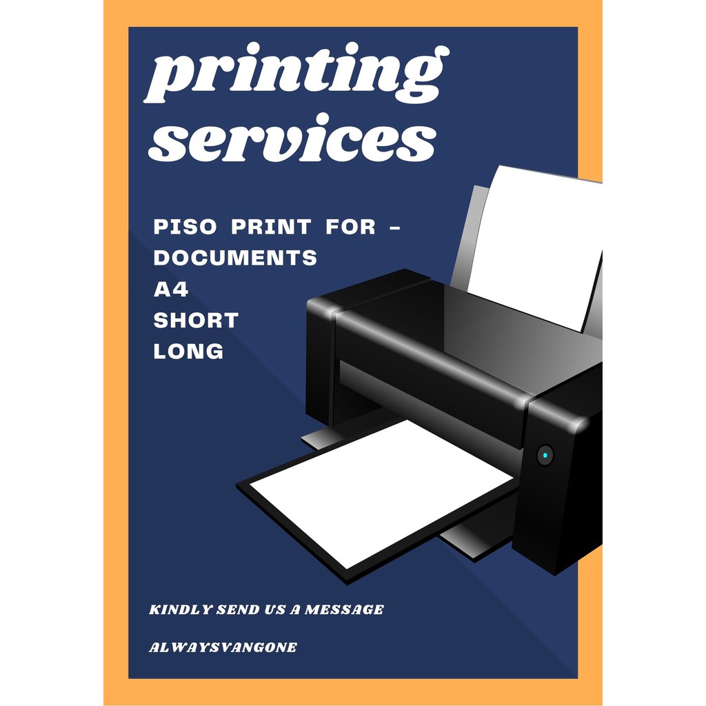 PISO Printing Services For Documents Shopee Philippines