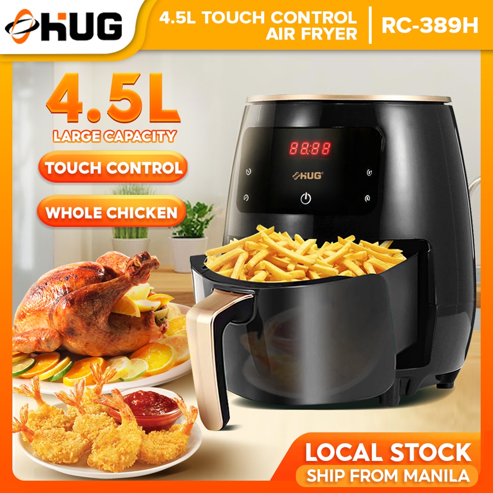 HUG 15L Air Fryers Touch Digital Display Airfryer No Smoke Oil Free
