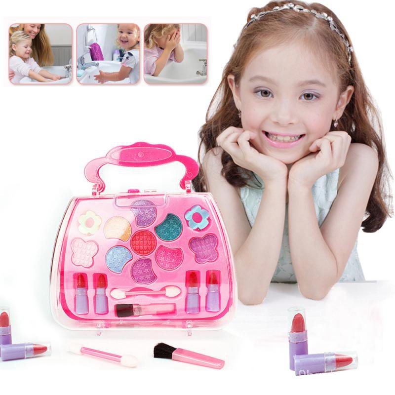 Girl Pretend Princess Makeup Box Toys Kids MakeUp Girls Traveling Cosmetic Toy Children