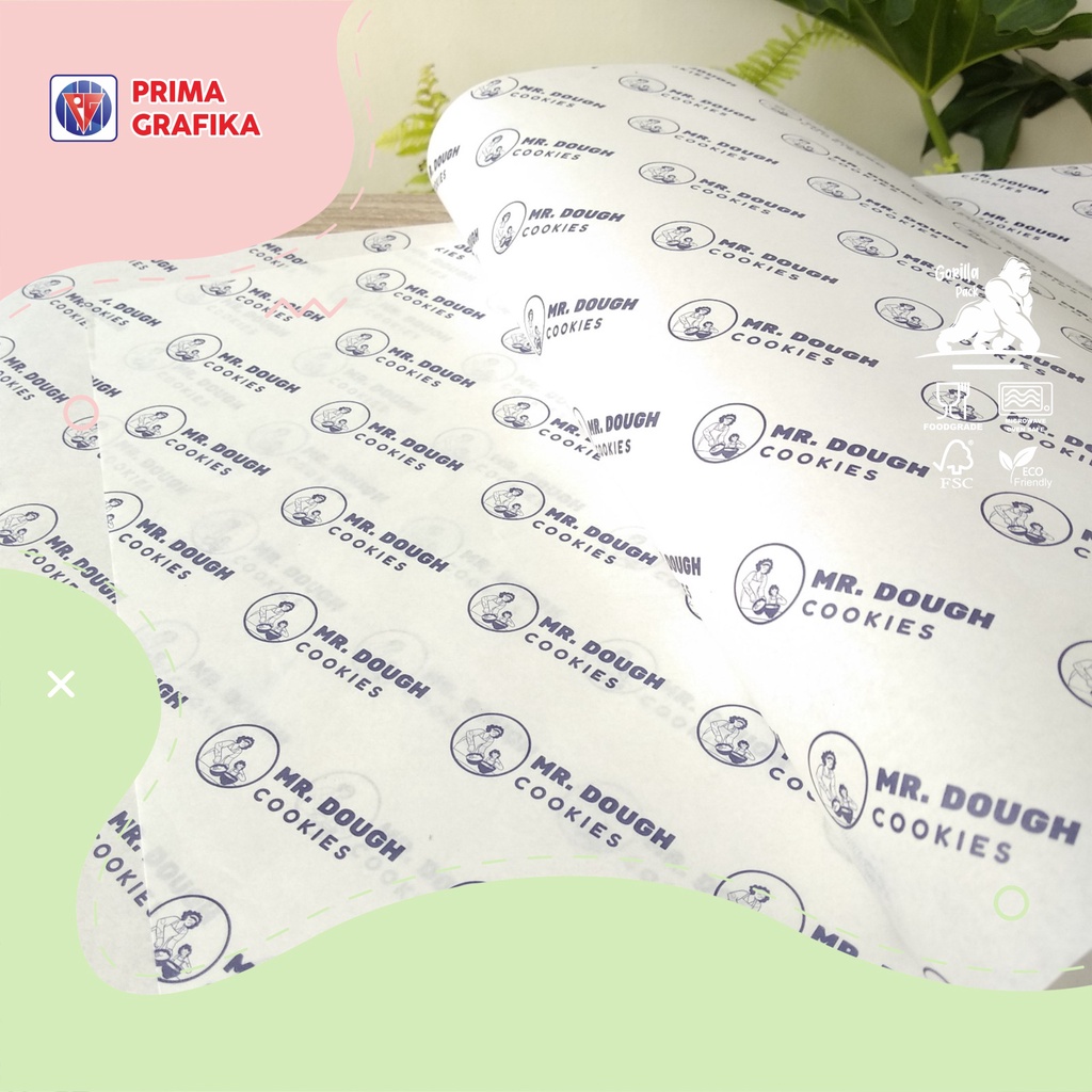 CUSTOM Bread Paper 25 x 30 cm Foodgrade - Wrappaper / Wrapping Paper ...