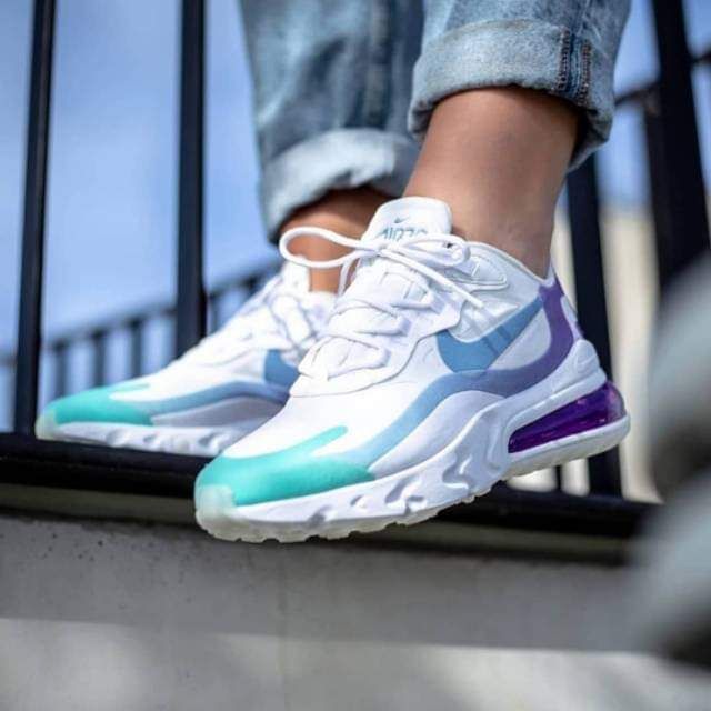 Nike Air Max 270 React Summit White/Light Violet Women's Shoe - Hibbett