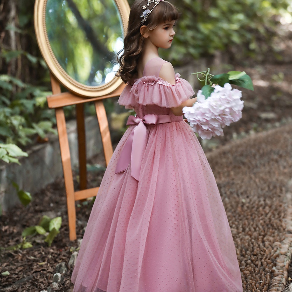 5 14 Years Princess Teen Girls Off Shoulder Formal Dress Flower Girl Dress for Wedding Evening Party Long Gown for Kids Shopee Philippines