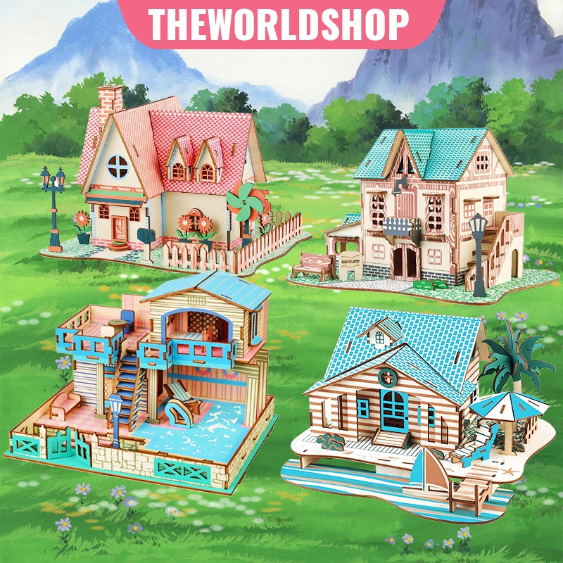 Diy 3D Puzzle for Kids Wooden Educational Toys Manual Assembly Model ...
