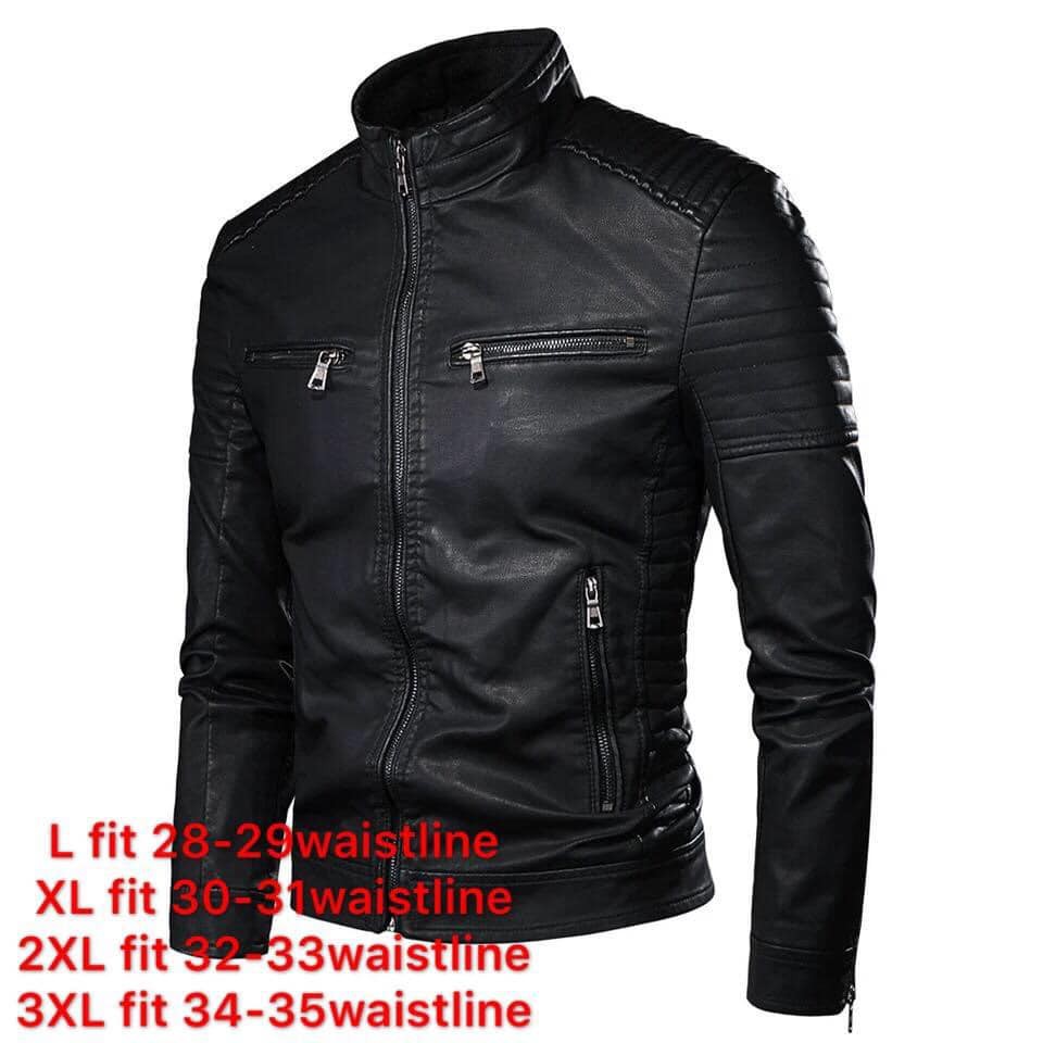 MENS BOMBER LEATHER JACKET MOTORCYCLE JACKET SPORTS COSTUME Shopee Philippines