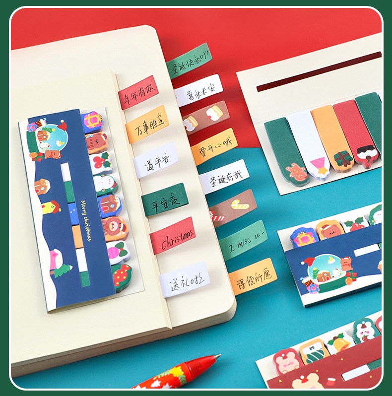 Christmas Row Station Sticky Note Sticker Student Ins Cute Index ...