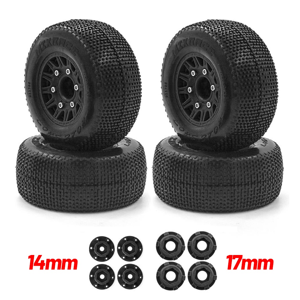 4pcs 110mm Tire and Wheel Rim for 1/10 RC Short Course Truck Traxxas ...