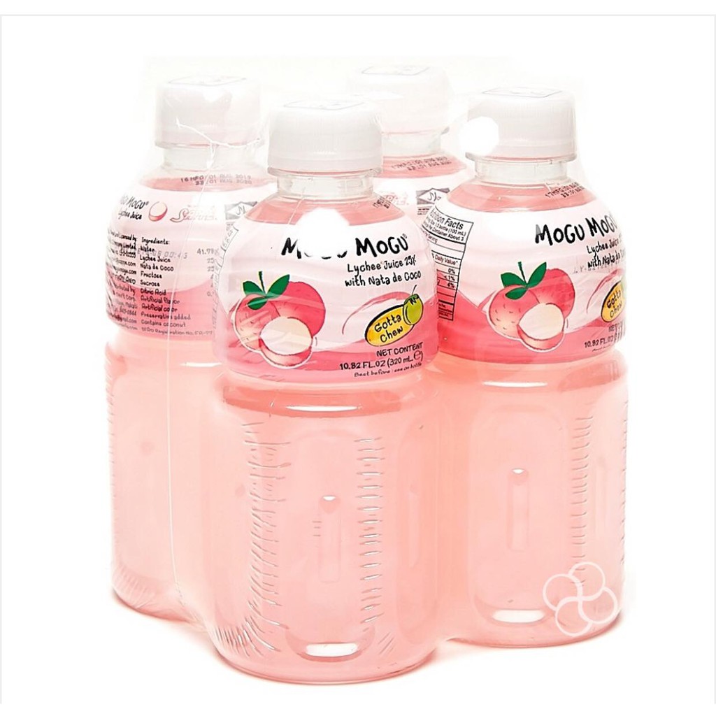 Mogu Mogu Lychee Juice with Nate de Coco 4 x 320mL | Shopee Philippines