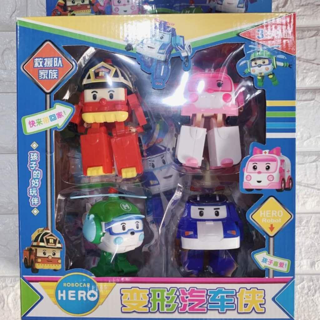 P&Y shop Robotcar P. 4 piece set can be deformed toy (robot change to ...