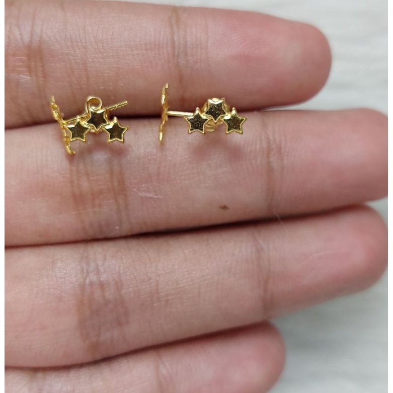 PAWNABLE 18k Saudi g Catriona star lightweight earrings Shopee Philippines