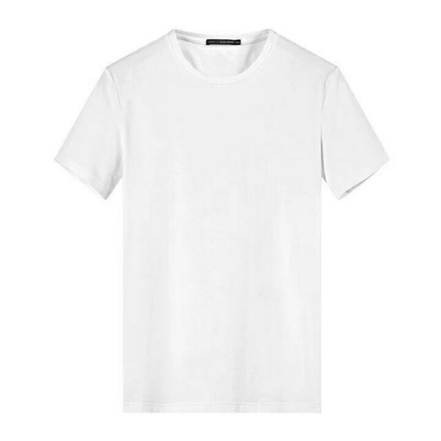 Plain white 2024 t-shirt round neck