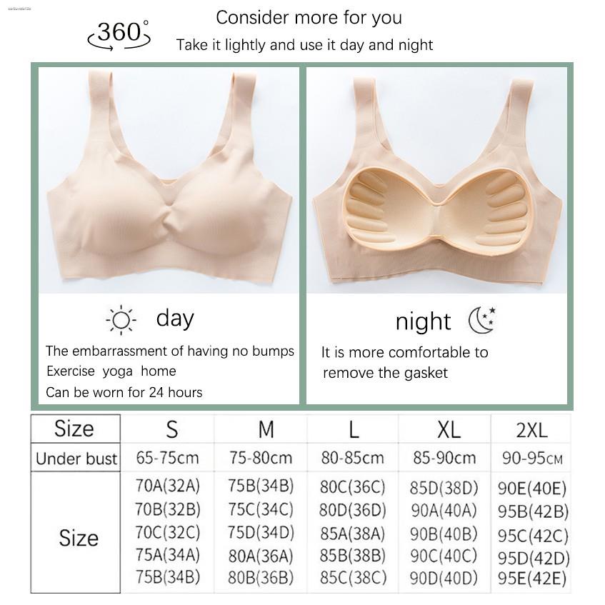 Buy Wire Free Wrapped Bust Bras for Ladies Push Up Padded Adjustable Big  Size Brassiere Underwear 3/4 Cup Skin Cup Size 75B at