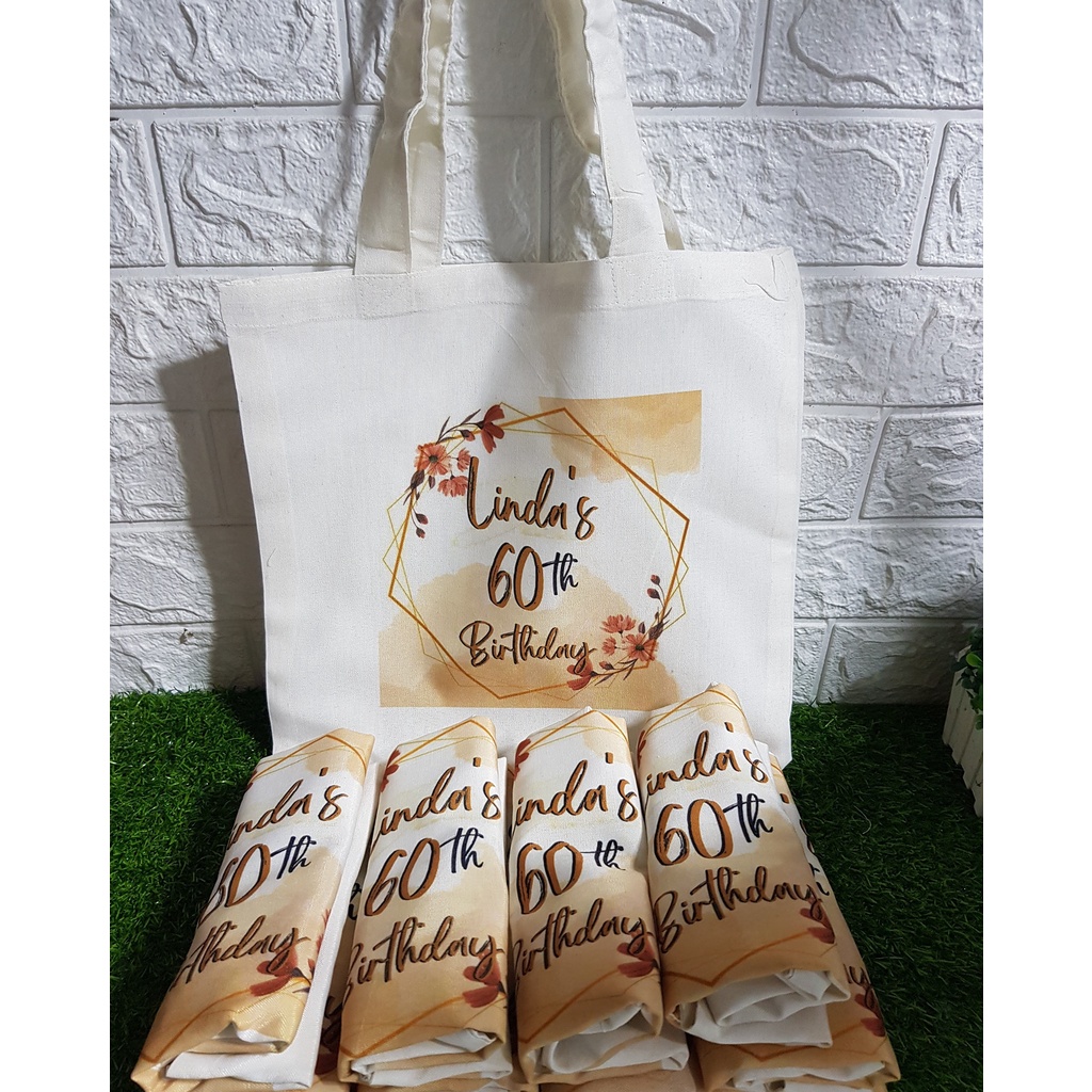 Customized tote bags Souvenir for Weddings Birthdays Christening