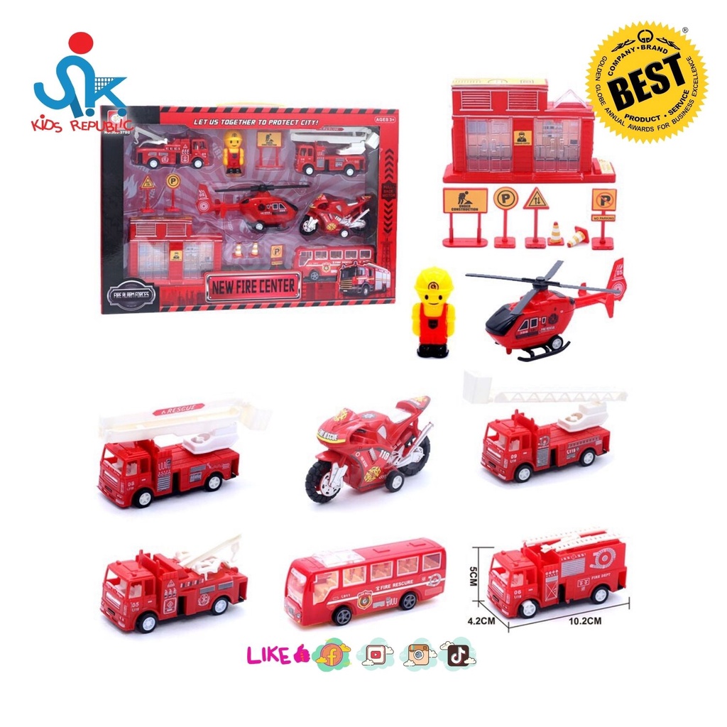 Toys Kids New Fire Center with Fire Man to Kids Playing Toy Set ...