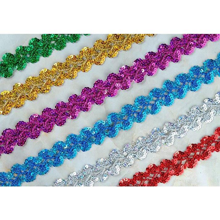 1yard 3cm Sequined Embroidery Lace Ribbons Braided Bobbin Lace ...