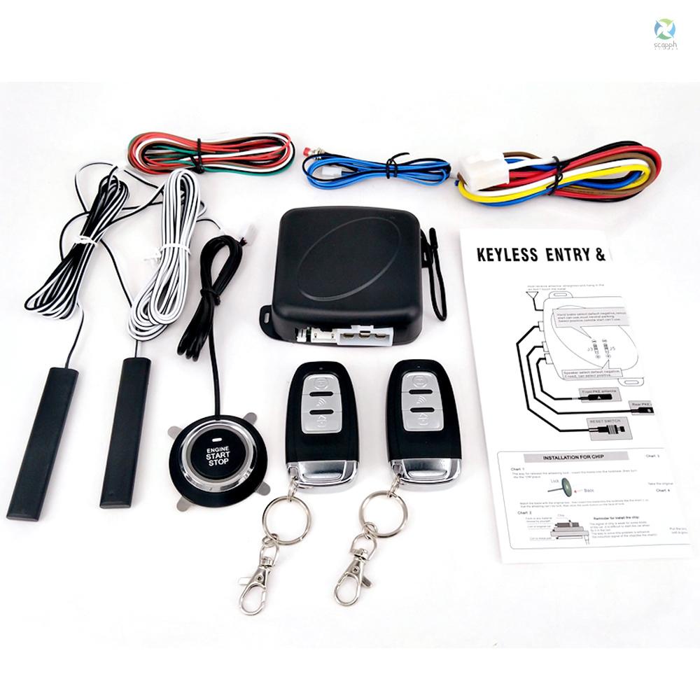 9Pcs Car SUV Switch Keyless Entry Engine Start Alarm System Push Button ...