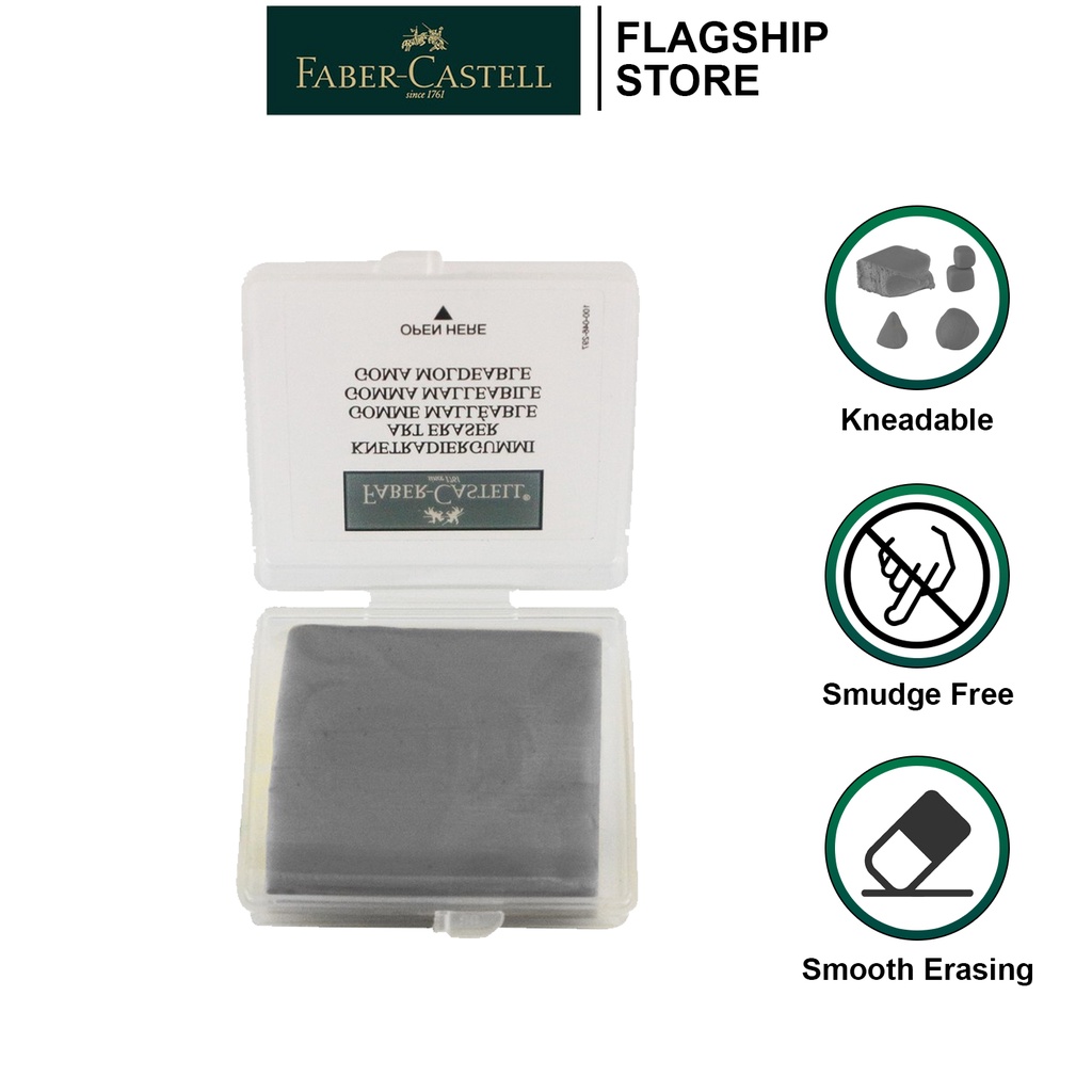 Faber-Castell Kneadable Art Eraser Gray with CASE [12127220] | Shopee ...