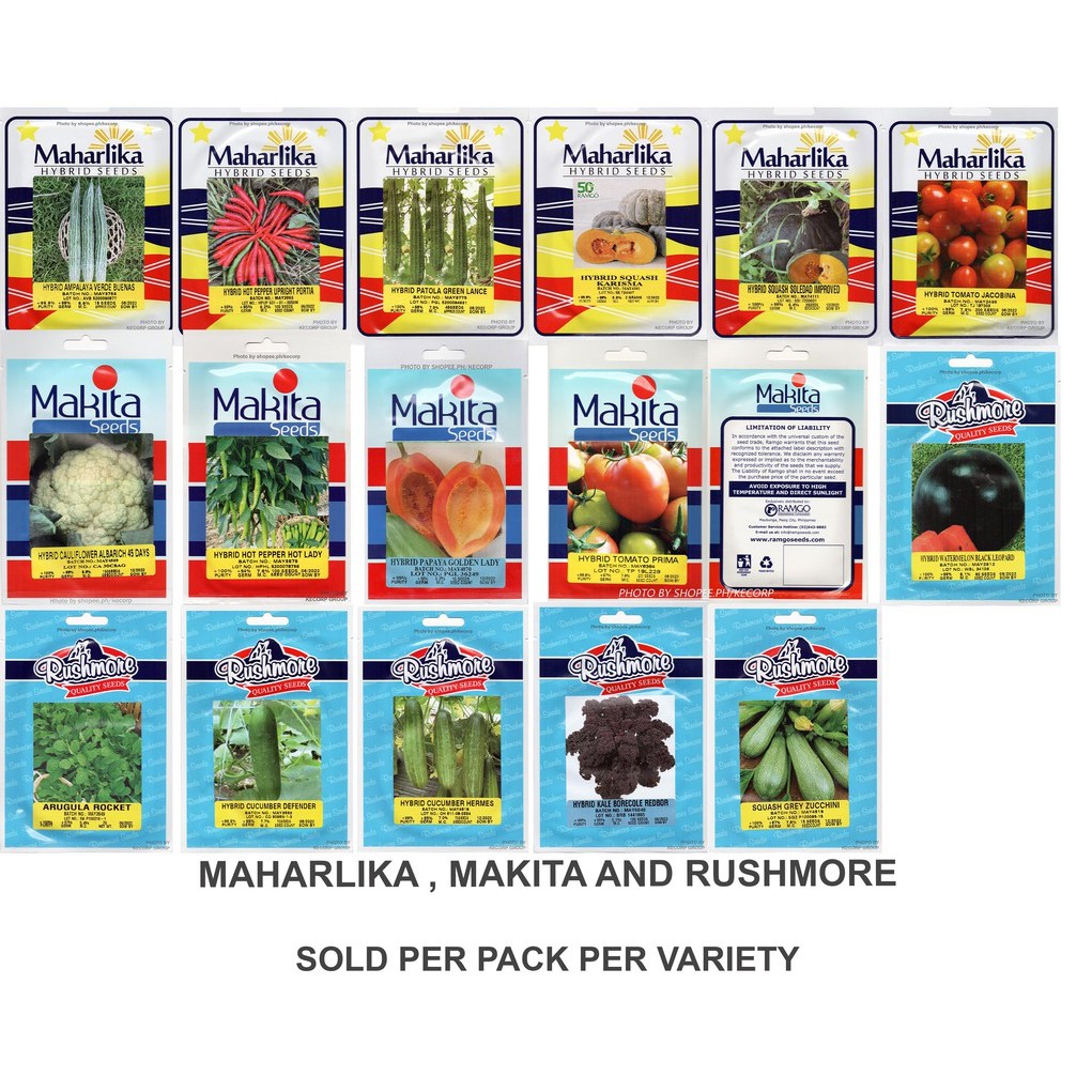 Rushmore, Makita, Maharlika Seeds - Sold per Pack per Variety KECORP_S1 ...
