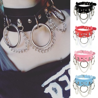 Gothic Choker Goth Girls Vegan Leather Collar Punk Chokers Harajuku Emo  Necklace