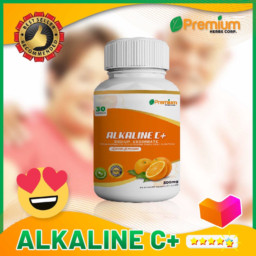 Alkaline C+ (30 Capsule) Vitamin C Active Sodium Ascorbate Immune