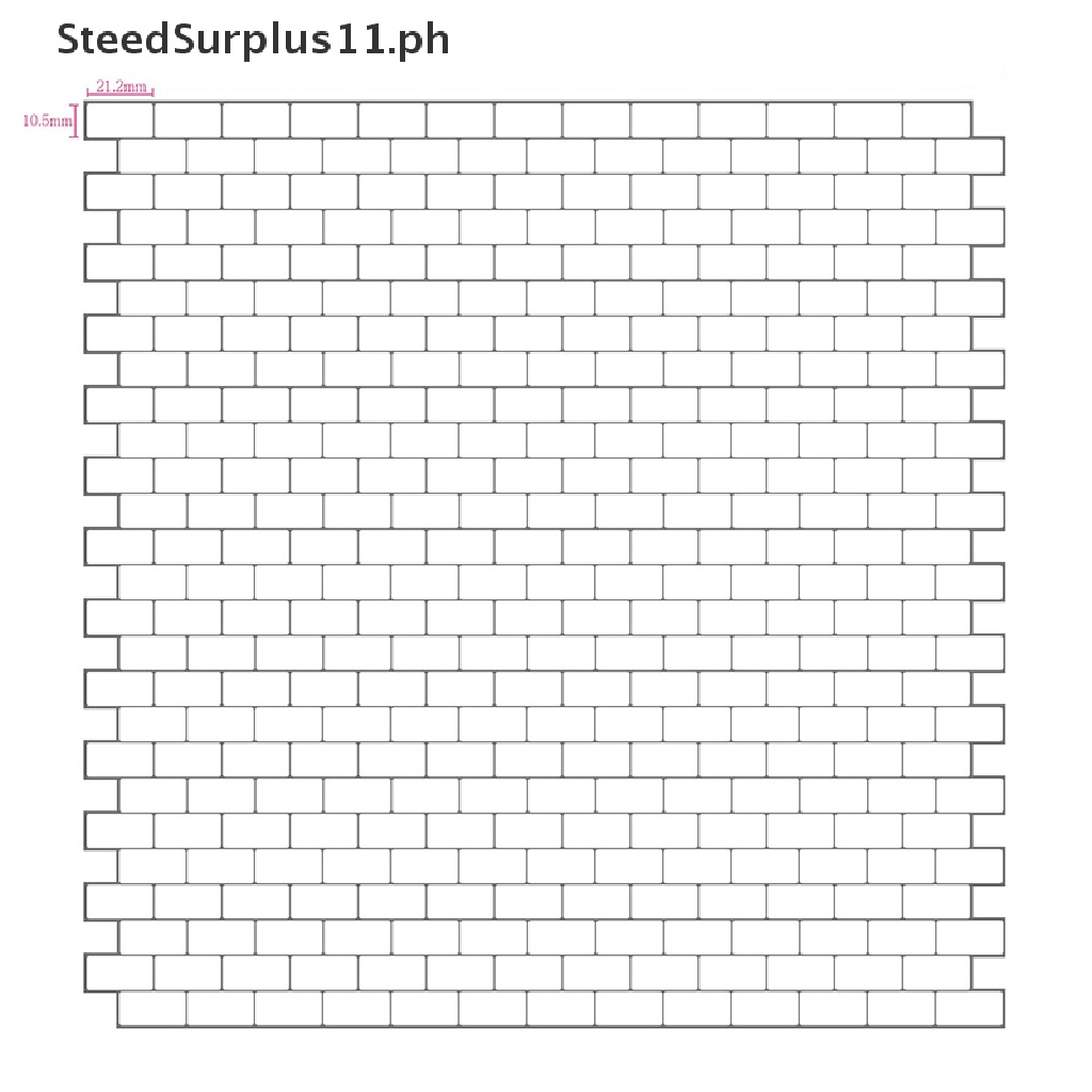 SteedSurplus 112 Miniature Dollhouse White Tile Stickers Bricks