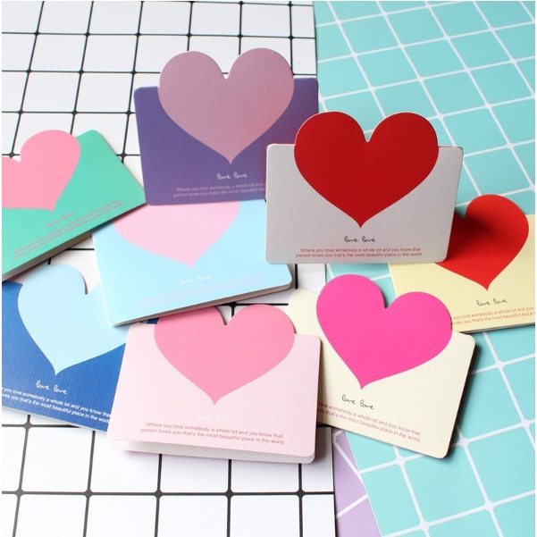 Color Card Folding Love Greeting Cards for All Occasions | Shopee ...