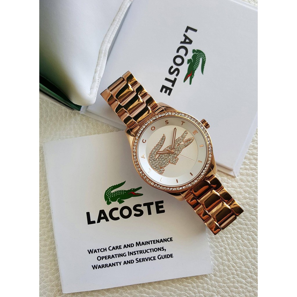 Lacoste victoria watch rose on sale gold