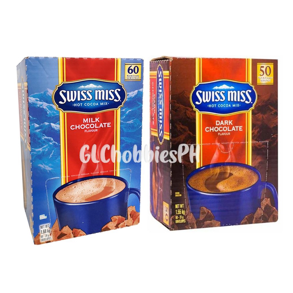 SWISS MISS Dark Chocolate 50 sachet Milk Chocolate Drink 60 sachet