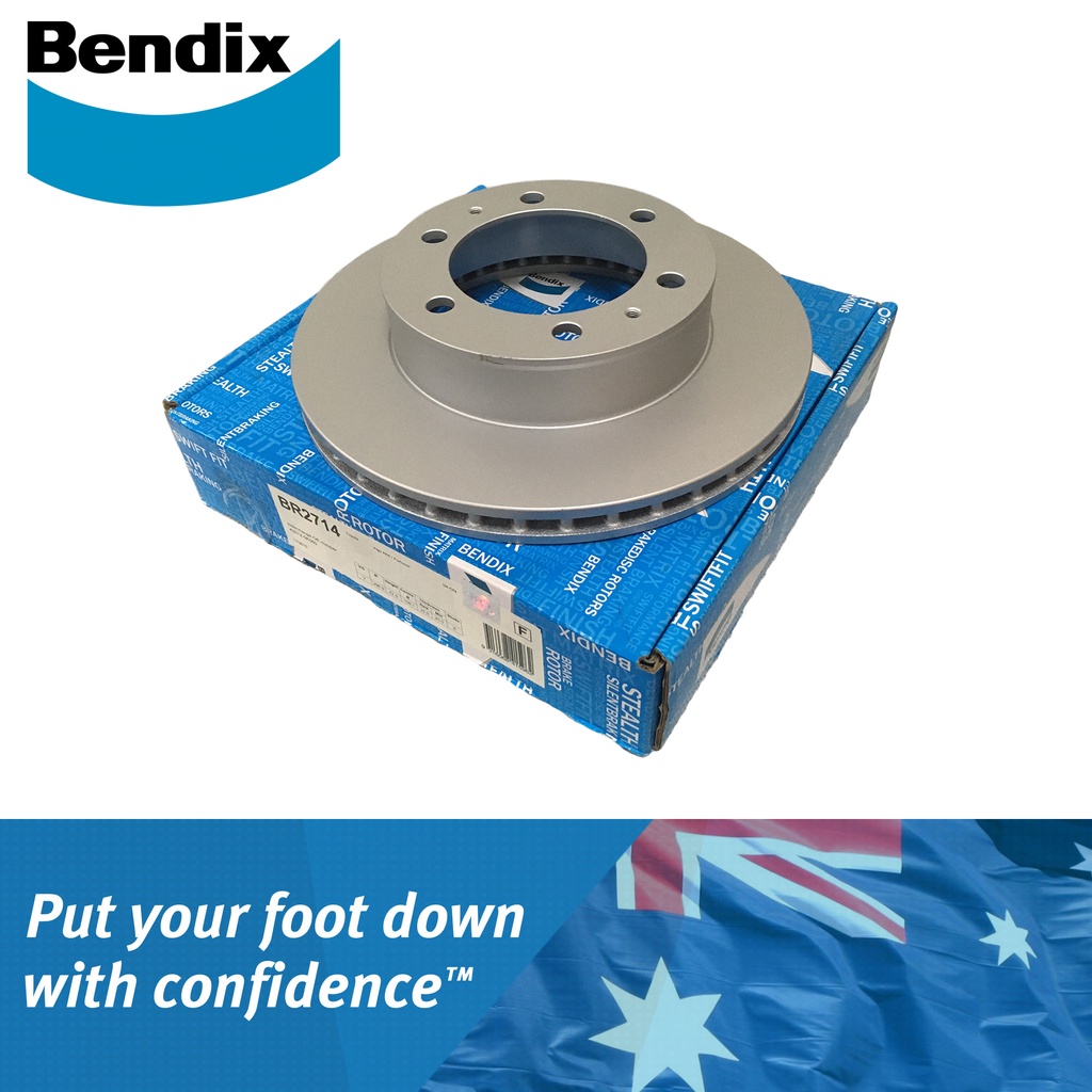 Bendix Brake Disc Rotor BR2714 Front for Toyota Fortuner and Hi-Lux 4x4 ...