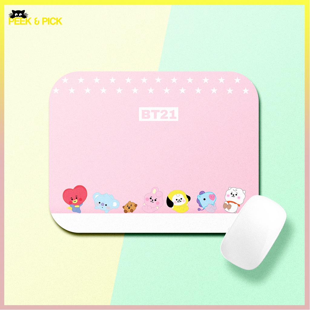 BT21 Personalized Custom Mouse Pad KPOP Korean Band 22 x 18 Centimeters