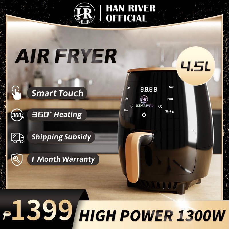 air fryer HAN RIVER Air Fryer HRAF02BK 4.5L Air Fryer Without Oil 1200