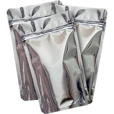 Full Silver Stand Up Pouch with Ziplock Glossy Shopee Philippines