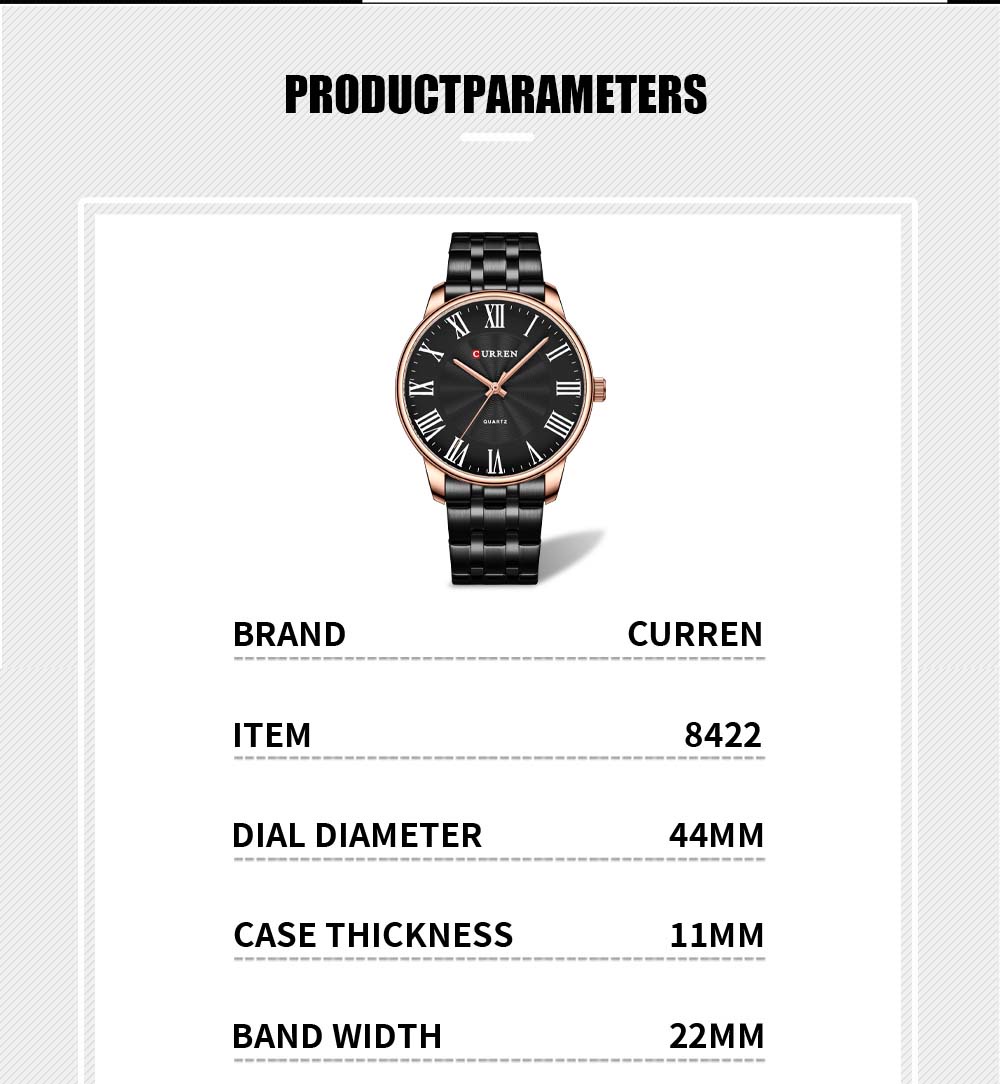 CURREN Men's Watch Stainless Steel Water Resist Quartz main image 1