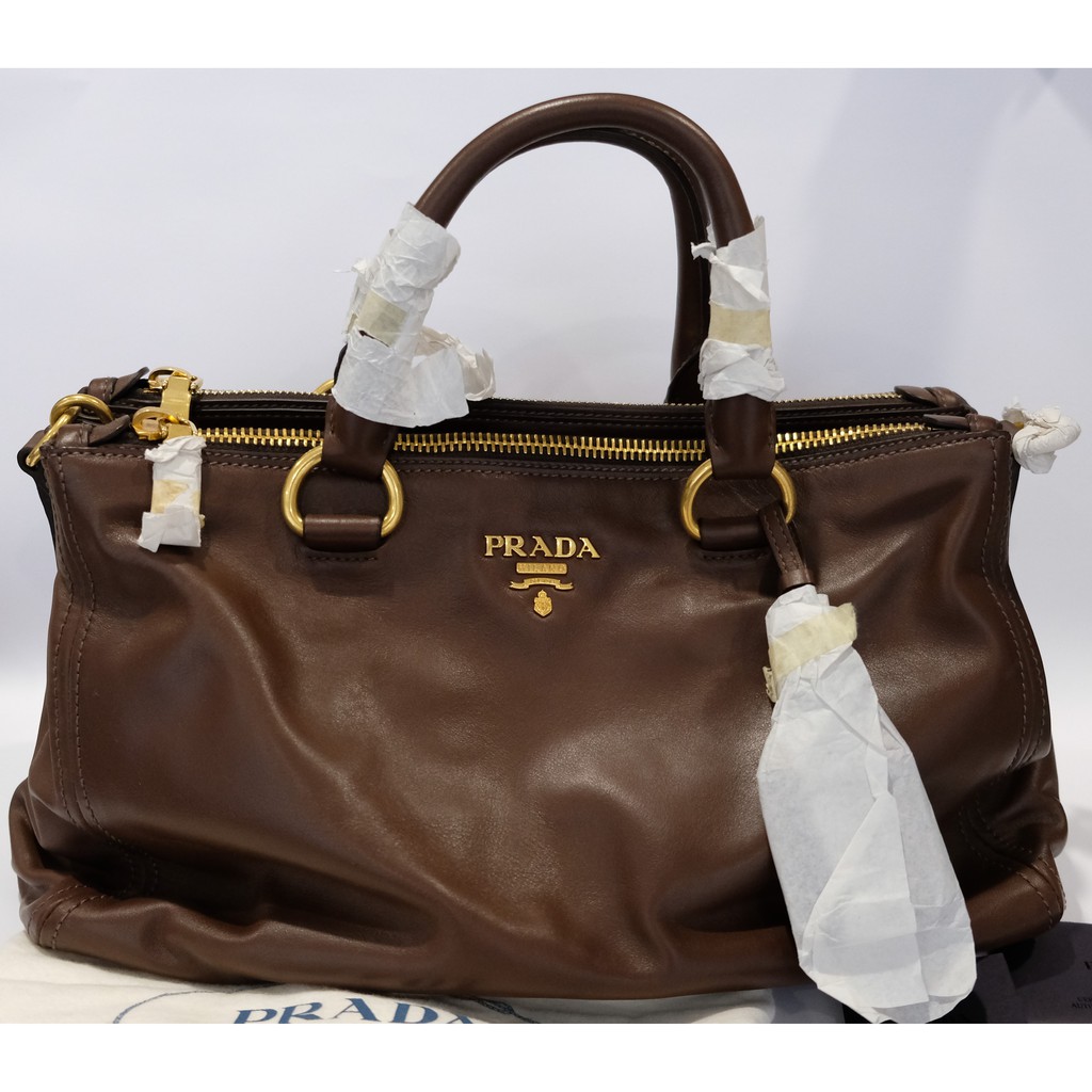 Authentic New Prada BN2324 Soft Calf Bruciato Bag | Shopee Philippines